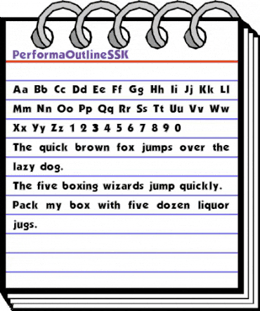 PerformaOutlineSSK Regular animated font preview
