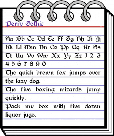 Perry Gothic animated font preview Perry Gothic animated font preview