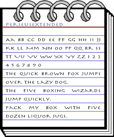 PerseusExtended Regular animated font preview