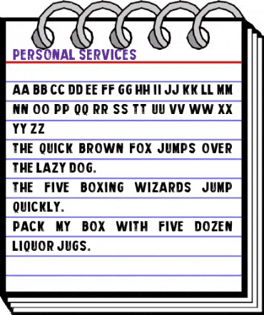 Personal Services Regular animated font preview