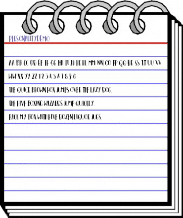 Personality DEMO Regular animated font preview