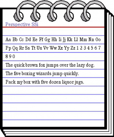 Perspective SSi Regular animated font preview