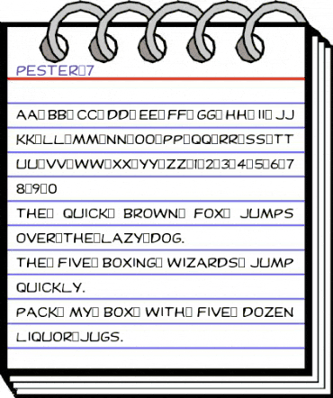 Pester 7 Regular animated font preview Pester 7 Regular animated font preview