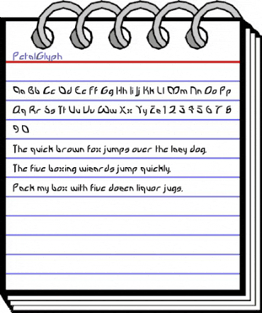 PetalGlyph Regular animated font preview