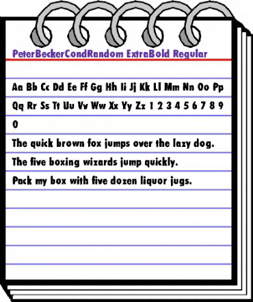 PeterBeckerCondRandom-ExtraBol d-Regular animated font preview