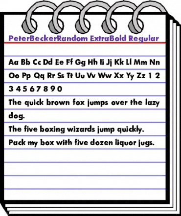 PeterBeckerRandom-ExtraBold Regular animated font preview
