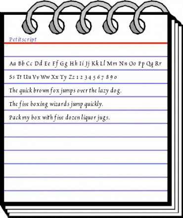 Petitscript Medium animated font preview Petitscript Medium animated font preview