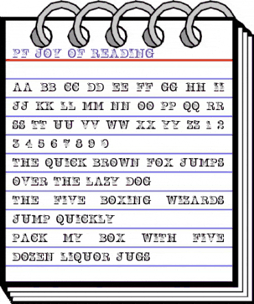 pf_joy_of_reading Regular animated font preview
