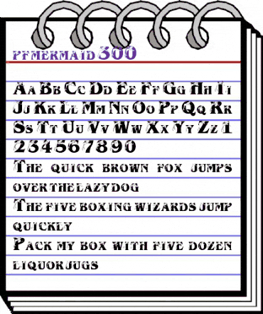 pf_mermaid 300 Regular animated font preview