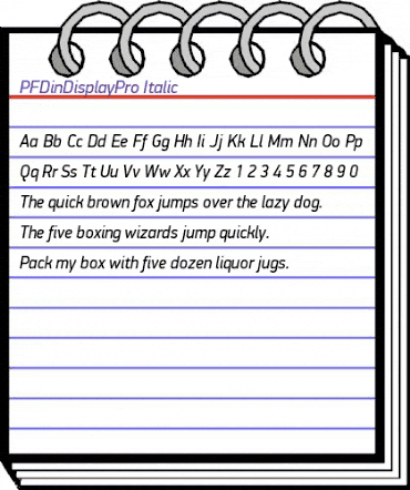 PF DinDisplay Pro Italic animated font preview PF DinDisplay Pro Italic animated font preview