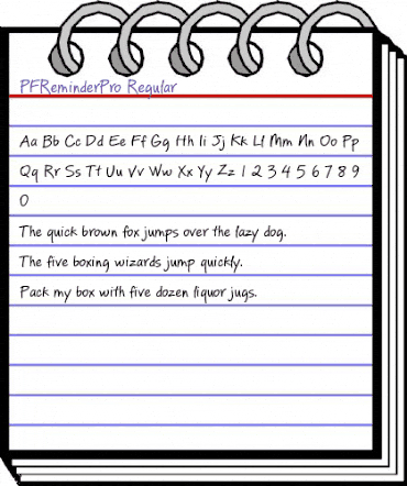 PF Reminder Pro Regular animated font preview PF Reminder Pro Regular animated font preview