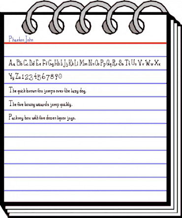 Phaeton John Regular animated font preview