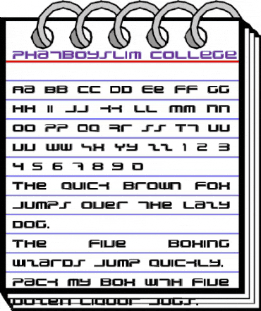 PhatBoy Slim College animated font preview