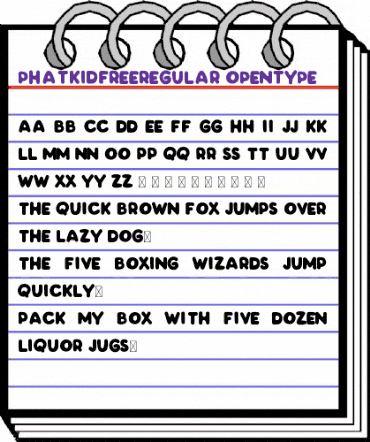 PHATKIDfree Regular animated font preview