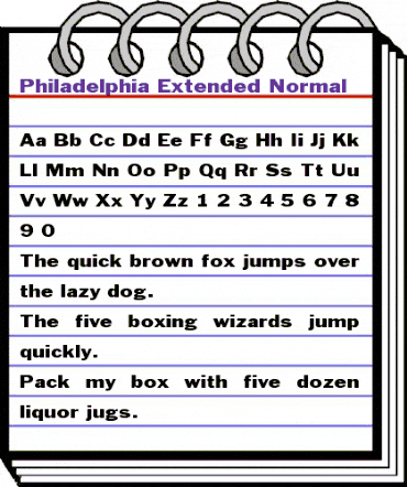 Philadelphia-Extended Normal animated font preview