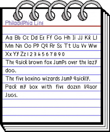 Philadelphia Line Regular animated font preview