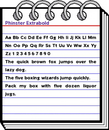 Phinster Extrabold animated font preview