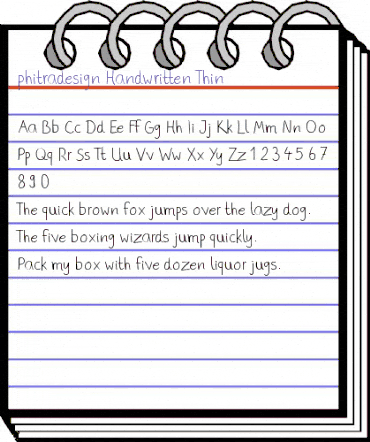 phitradesign Handwritten Thin Regular animated font preview