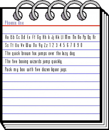 Phoenix One Regular animated font preview