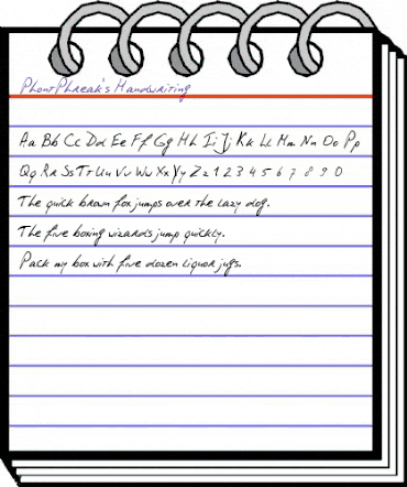 PhontPhreak's Handwriting Regular animated font preview PhontPhreak's Handwriting Regular animated font preview
