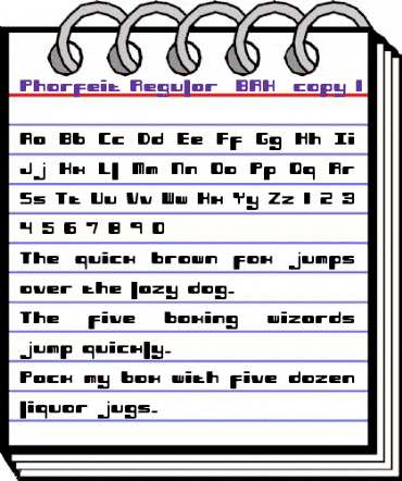 Phorfeit Regular (BRK) Regular animated font preview Phorfeit Regular (BRK) Regular animated font preview