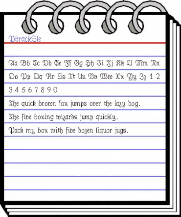 PhrackSle Regular animated font preview PhrackSle Regular animated font preview