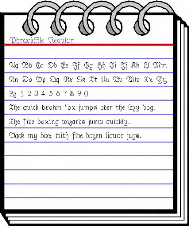 PhrackSle Regular animated font preview PhrackSle Regular animated font preview