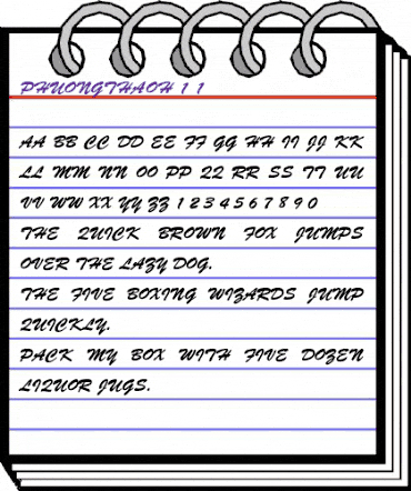 PhuongThaoH 1.1 Regular animated font preview