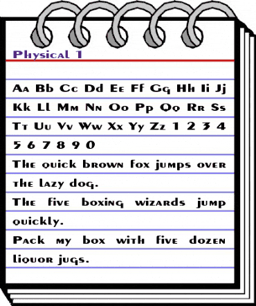 Physical 1 Regular animated font preview