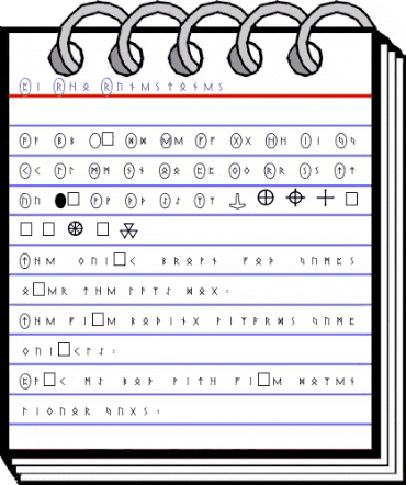 Pi Rho Runestones Normal animated font preview