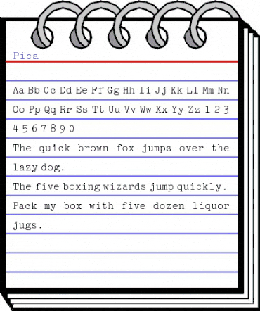 Pica Regular animated font preview Pica Regular animated font preview