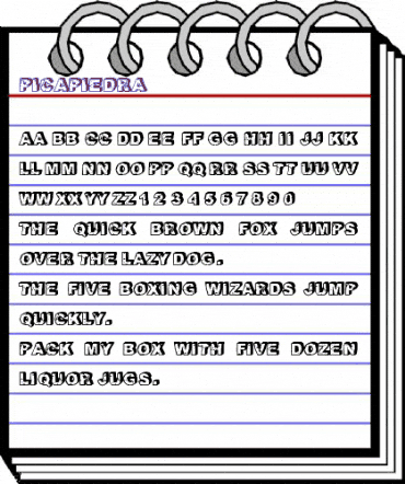 Picapiedra Regular animated font preview