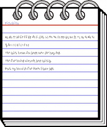 Pickabilly Regular animated font preview