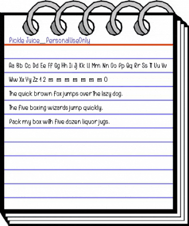 Pickle Juice_PersonalUseOnly Regular animated font preview