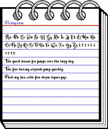 Pictagram Regular animated font preview