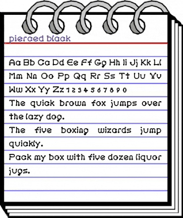 pierced Regular animated font preview