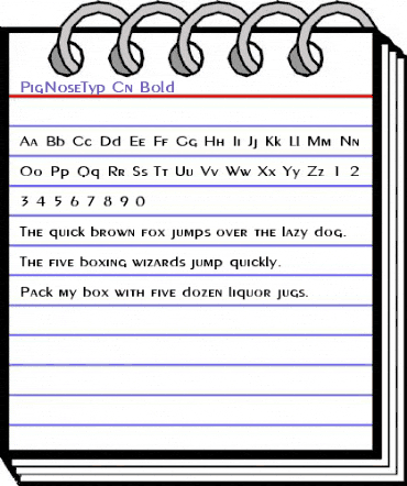 PigNoseTyp Cn Bold Bold animated font preview PigNoseTyp Cn Bold Bold animated font preview