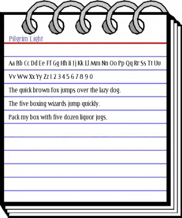 Pilgrim Regular animated font preview