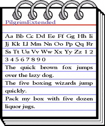 PilgrimExtended Regular animated font preview