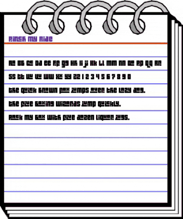 Pinch My Ride Regular animated font preview