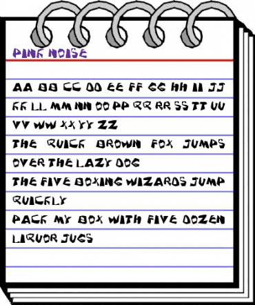 Pink Noise Regular animated font preview Pink Noise Regular animated font preview