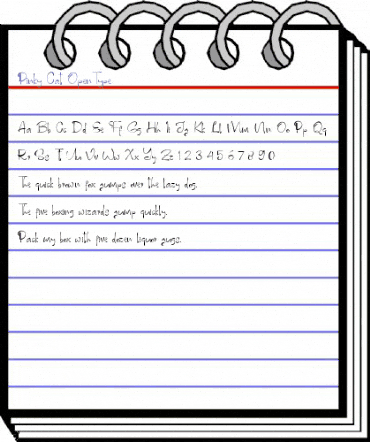 Pinky Cat Regular animated font preview