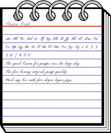 Pinyon Script Regular animated font preview Pinyon Script Regular animated font preview