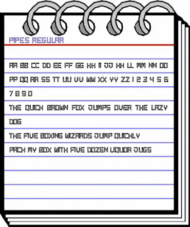 Pipes Regular animated font preview