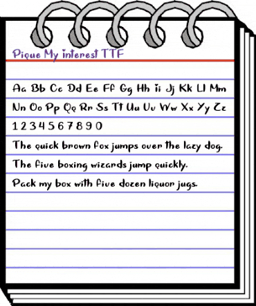 Pique My Interest Regular animated font preview Pique My Interest Regular animated font preview