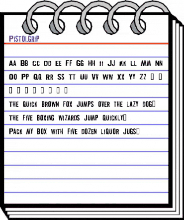 Pistolgrip Regular animated font preview