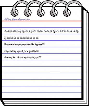 Pitchey Bloom Personal Use Regular animated font preview Pitchey Bloom Personal Use Regular animated font preview