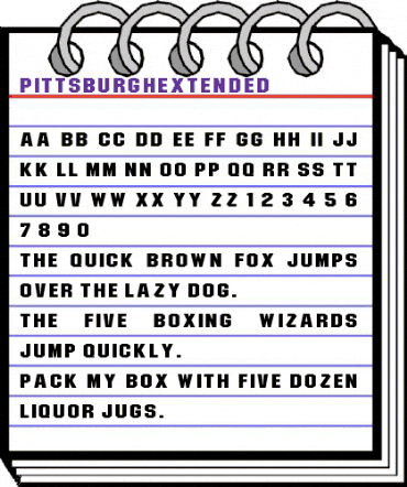 PittsburghExtended Regular animated font preview
