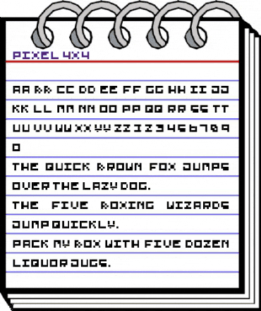 Pixel 4x4 Regular animated font preview