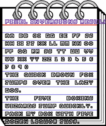 Pixel Inversions Regular animated font preview
